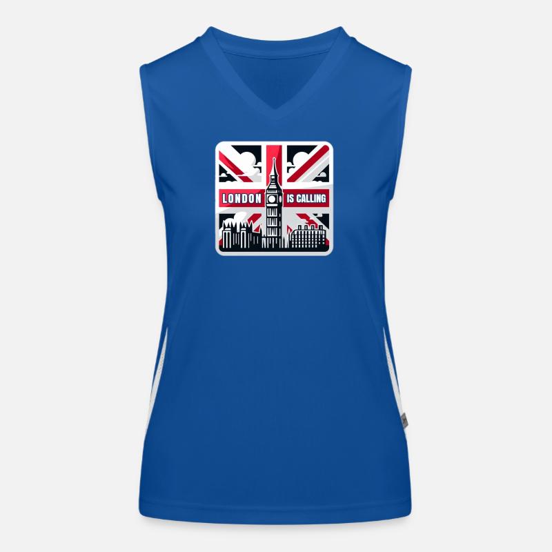 London is Calling Funktionelles Kontrast-Tank Top für Frauen