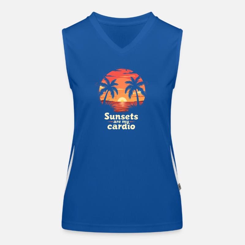 Sunsets Are My Cardio Women's Functional Contrast Tank Top
