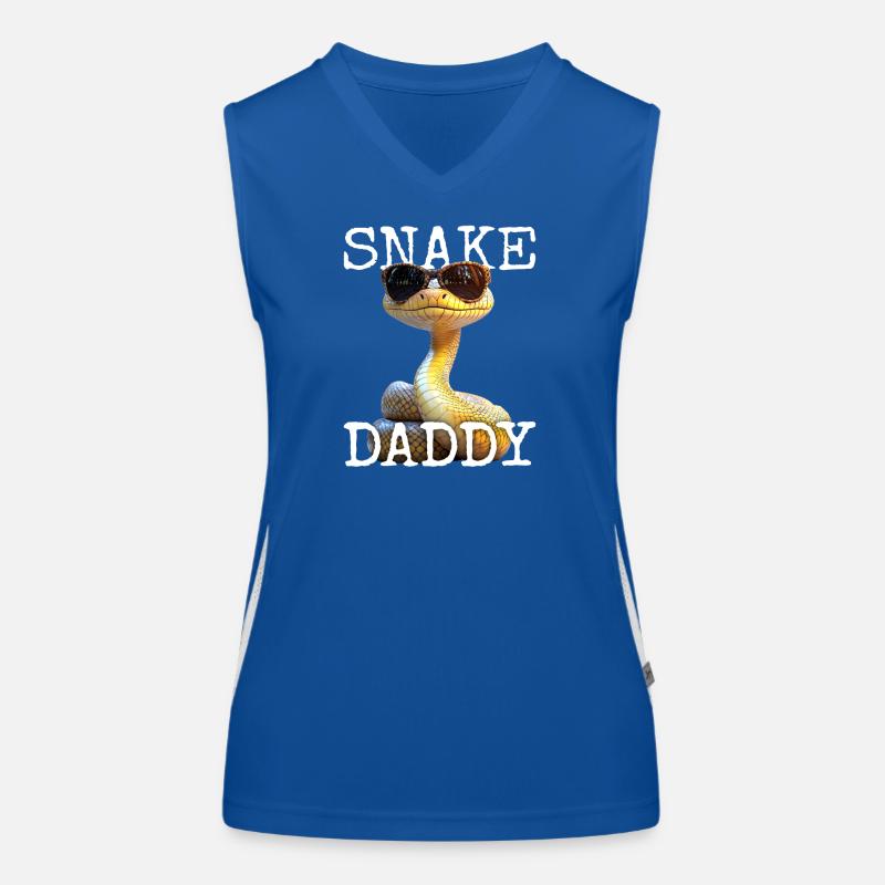 Snake Daddy Dad Snake Father's Day Snakes Dad Women's Functional Contrast Tank Top