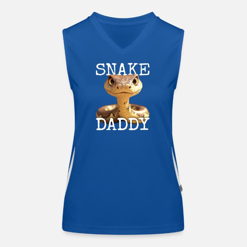 Snake Daddy Papa Schlange Vatertag Schlangen Dad Funktionelles Kontrast-Tank Top für Frauen