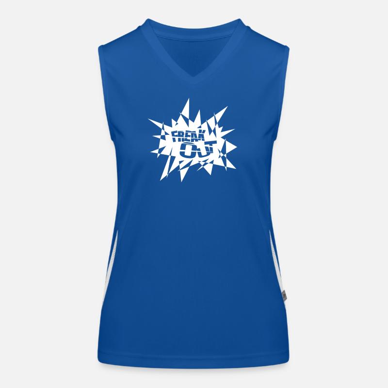 Angular Explosion Burst Text Women's Functional Contrast Tank Top