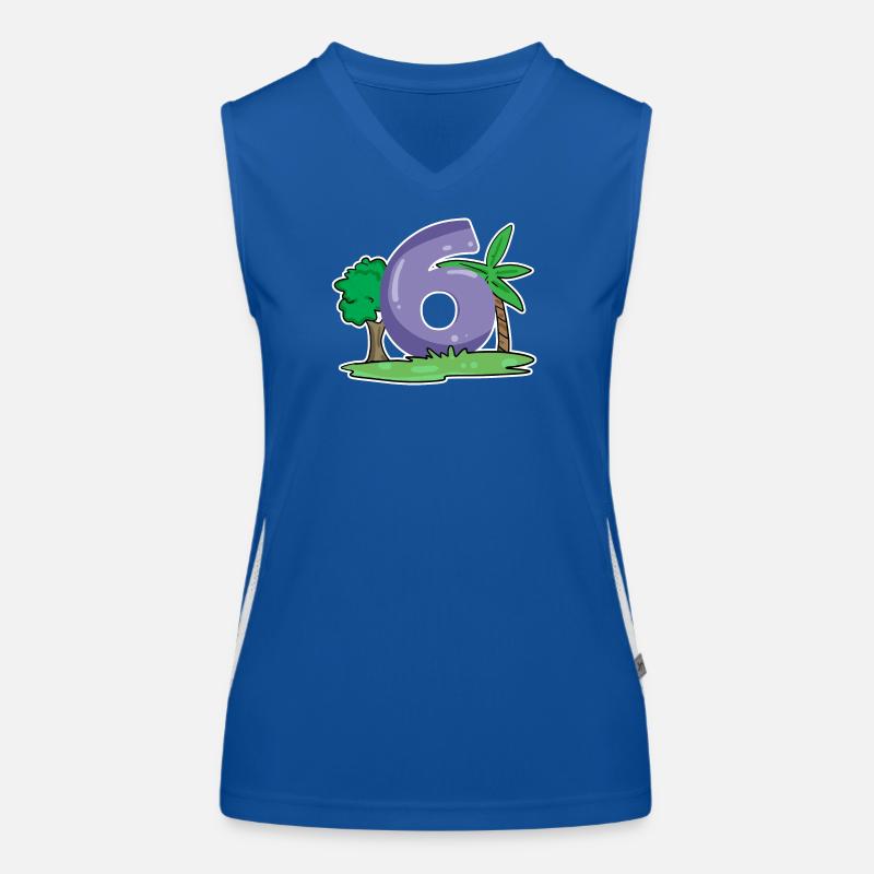Number 6 Pattern Women's Functional Contrast Tank Top