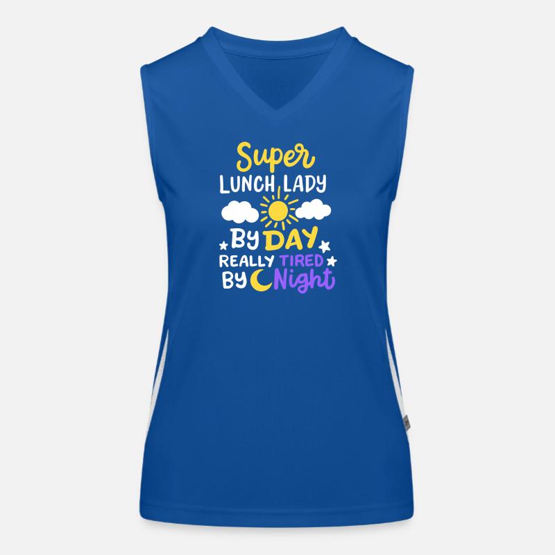 Mittagessen Dame Schule Cafeteria Arbeiter Funktionelles Kontrast-Tank Top für Frauen