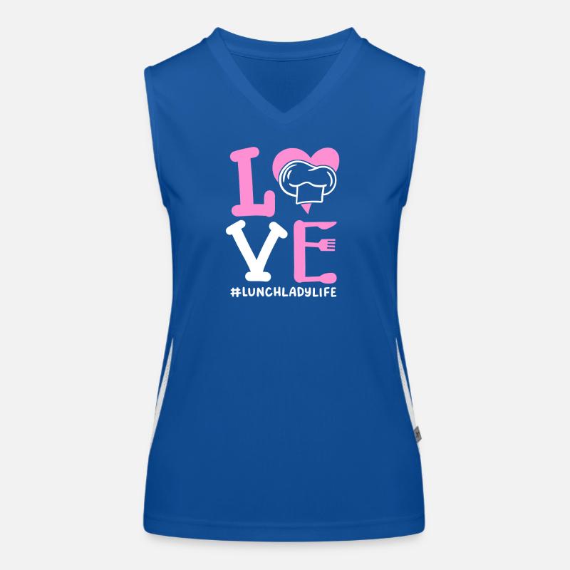 Mittagessen Schule Cafeteria Mitarbeiter Funktionelles Kontrast-Tank Top für Frauen