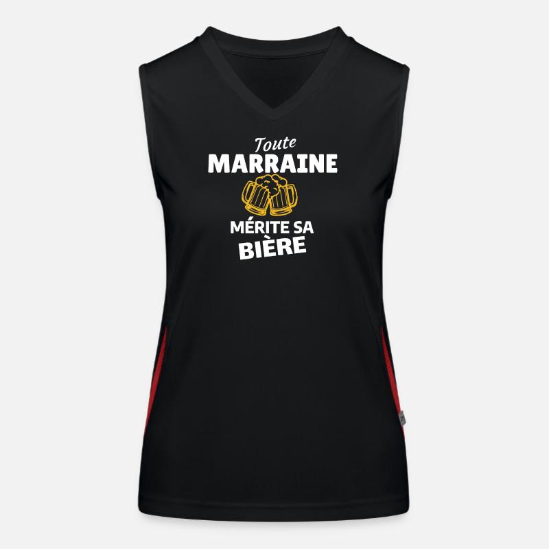 Cadeau Mariage Amis Bière Fun Débardeur respirant contrasté Femme