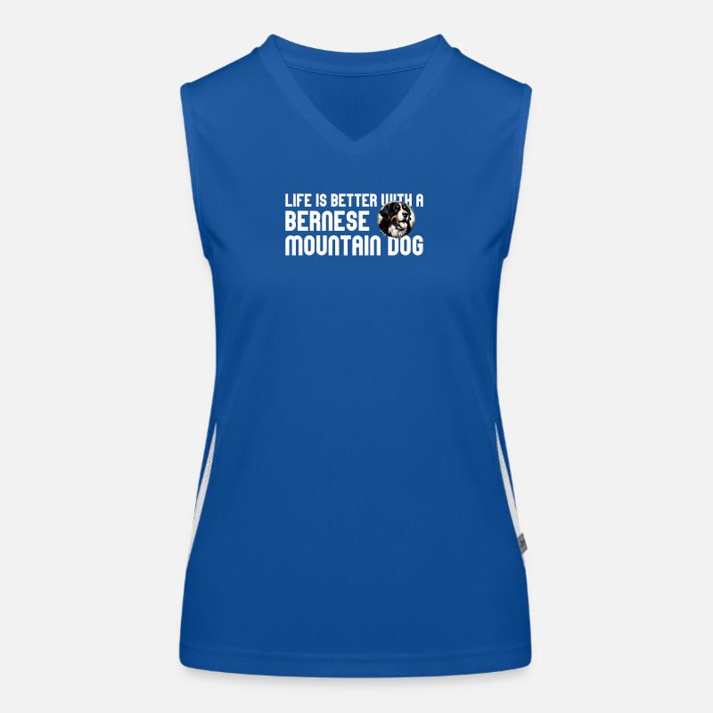 Berner Sennenhund Funktionelles Kontrast-Tank Top für Frauen