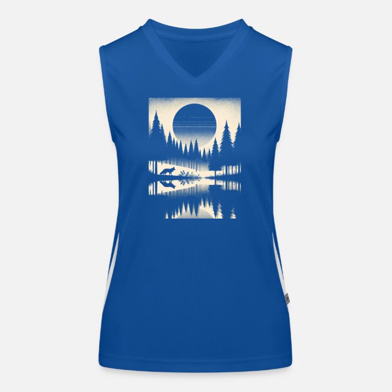 FUCHS IM WALD Funktionelles Kontrast-Tank Top für Frauen