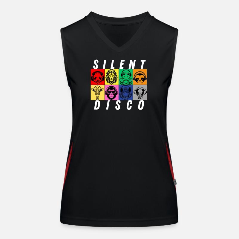 Discothèque silencieuse Débardeur respirant contrasté Femme