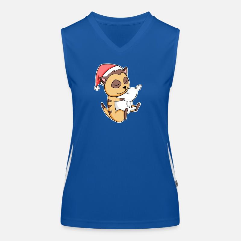 Suricate Mignon Fatigué Dormir à Noël Débardeur respirant contrasté Femme