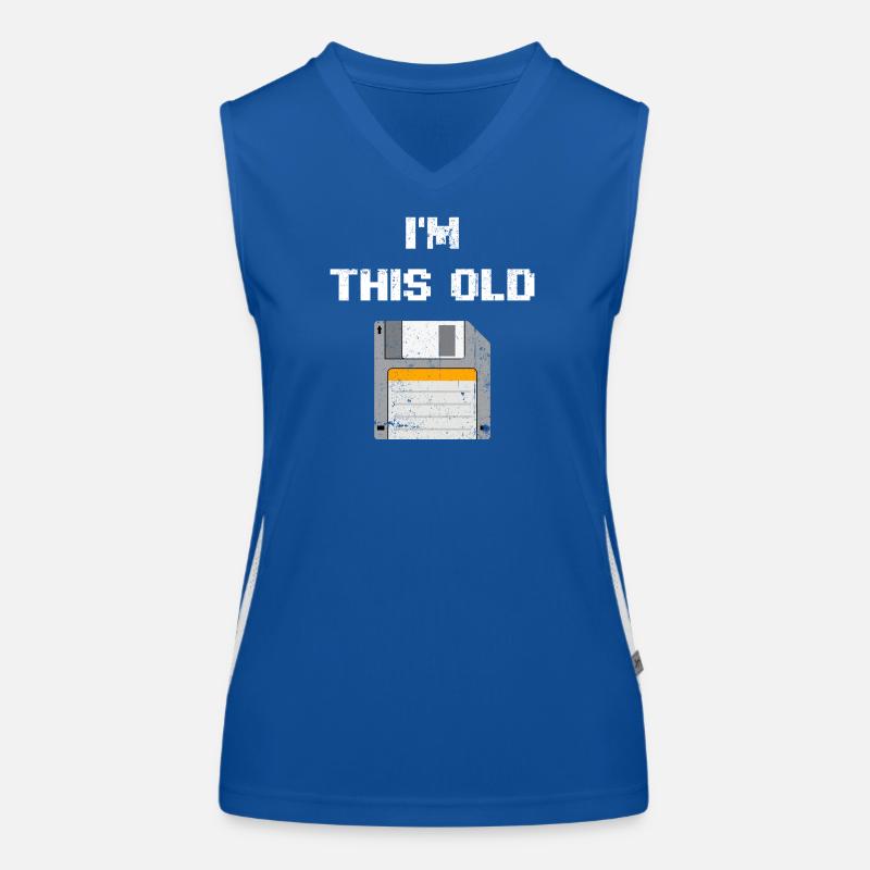 Retro Floppy Disk Era Tee Women's Functional Contrast Tank Top