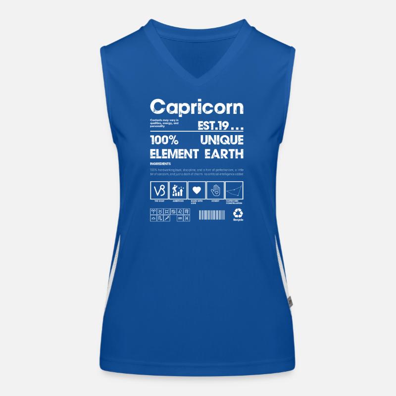 Steinbock erdgebunden 100% Element Funktionelles Kontrast-Tank Top für Frauen