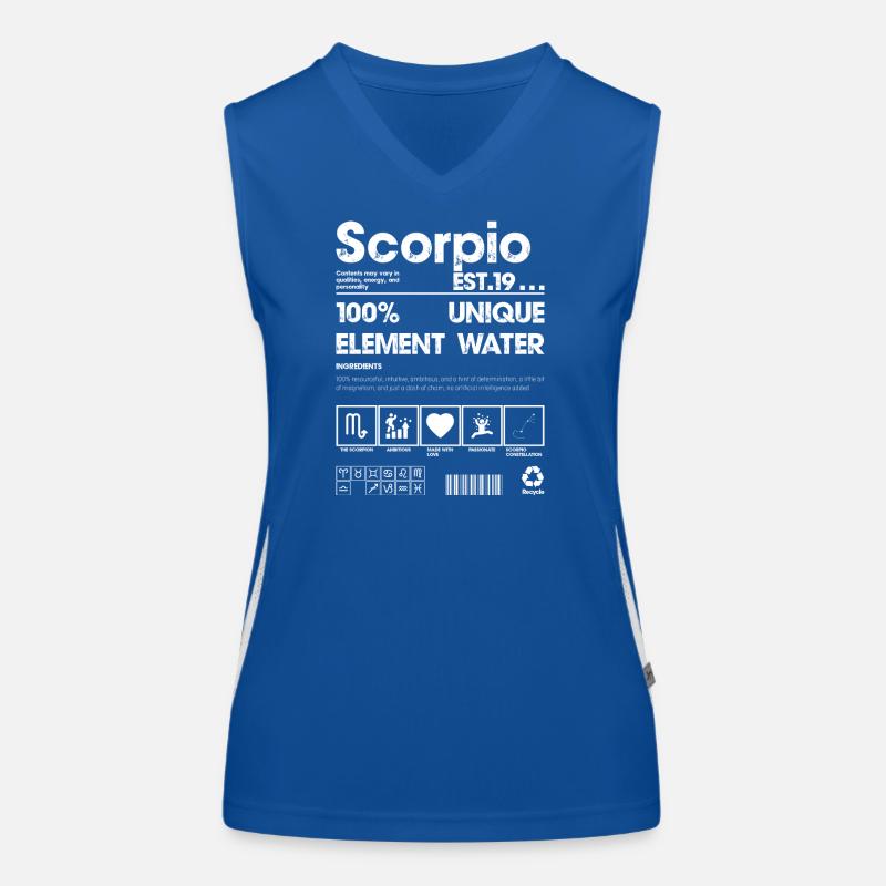 Skorpion Element Wasser Logo T-Shirt Funktionelles Kontrast-Tank Top für Frauen