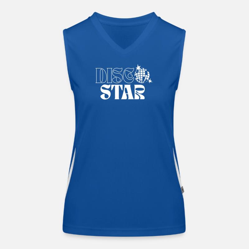 Retro Disco Stars Pattern Women's Functional Contrast Tank Top