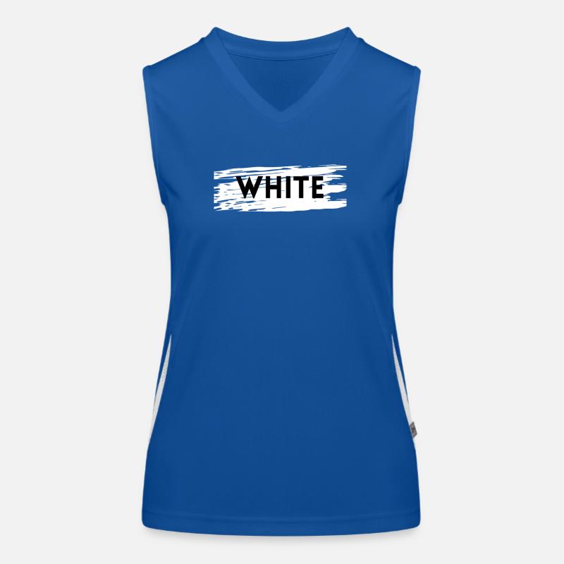 Blanc Débardeur respirant contrasté Femme