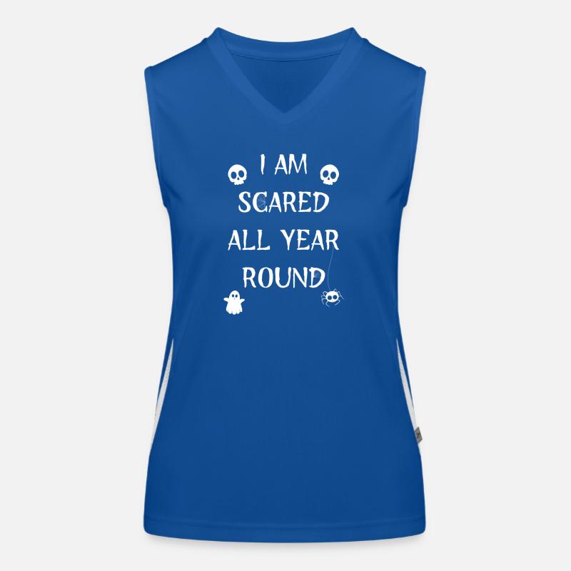 I AM SCARED ALL YEAR ROUND Funktionelles Kontrast-Tank Top für Frauen