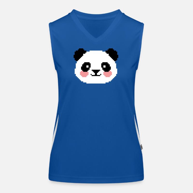 Panda 8 bits Débardeur respirant contrasté Femme