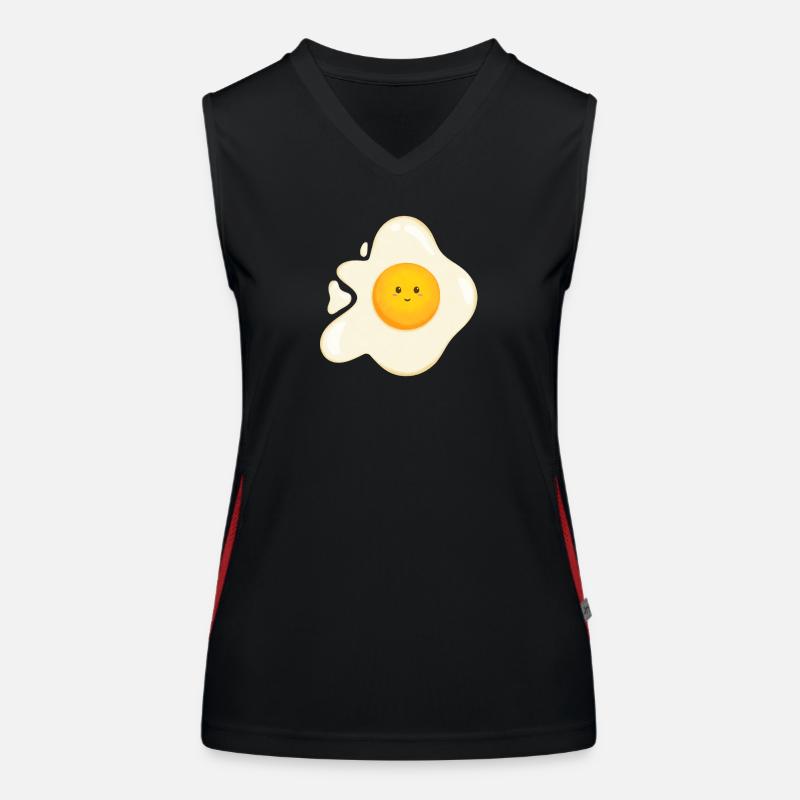 Sweet fried egg Women's Functional Contrast Tank Top