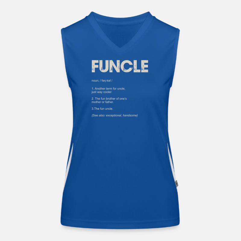 Funcle Typografie T-Shirt Design Funktionelles Kontrast-Tank Top für Frauen