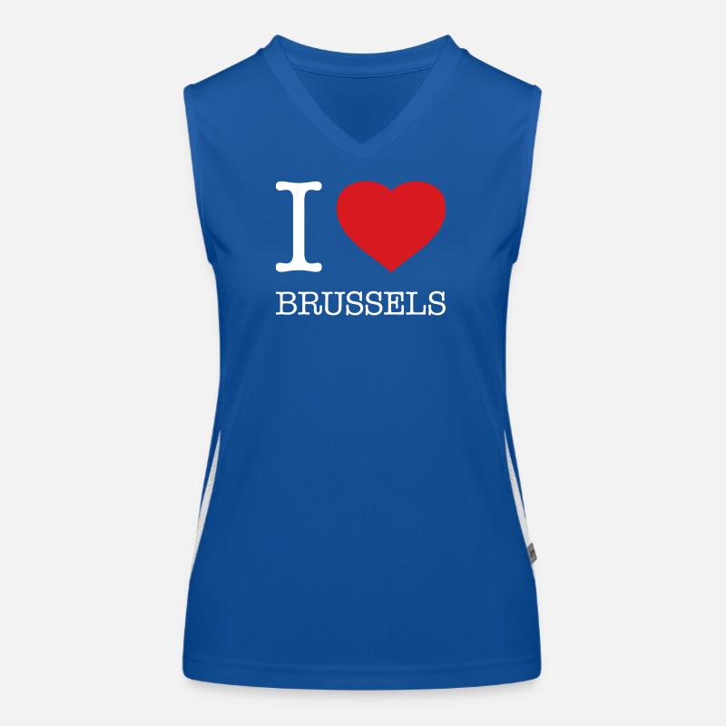 I LOVE BRUSSELS Brüssel Funktionelles Kontrast-Tank Top für Frauen