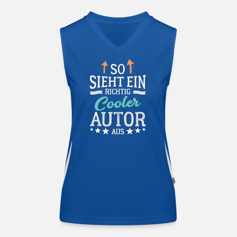 So sieht ein cooler Autor aus Schriftsteller Funktionelles Kontrast-Tank Top für Frauen