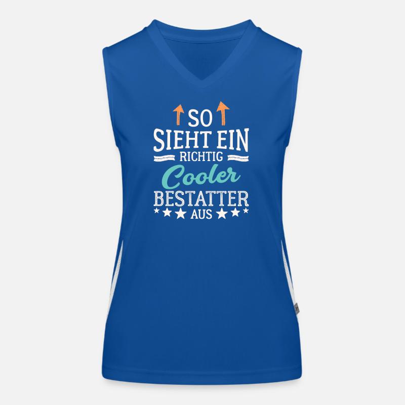 So sieht ein richtig cooler Bestatter aus Funktionelles Kontrast-Tank Top für Frauen
