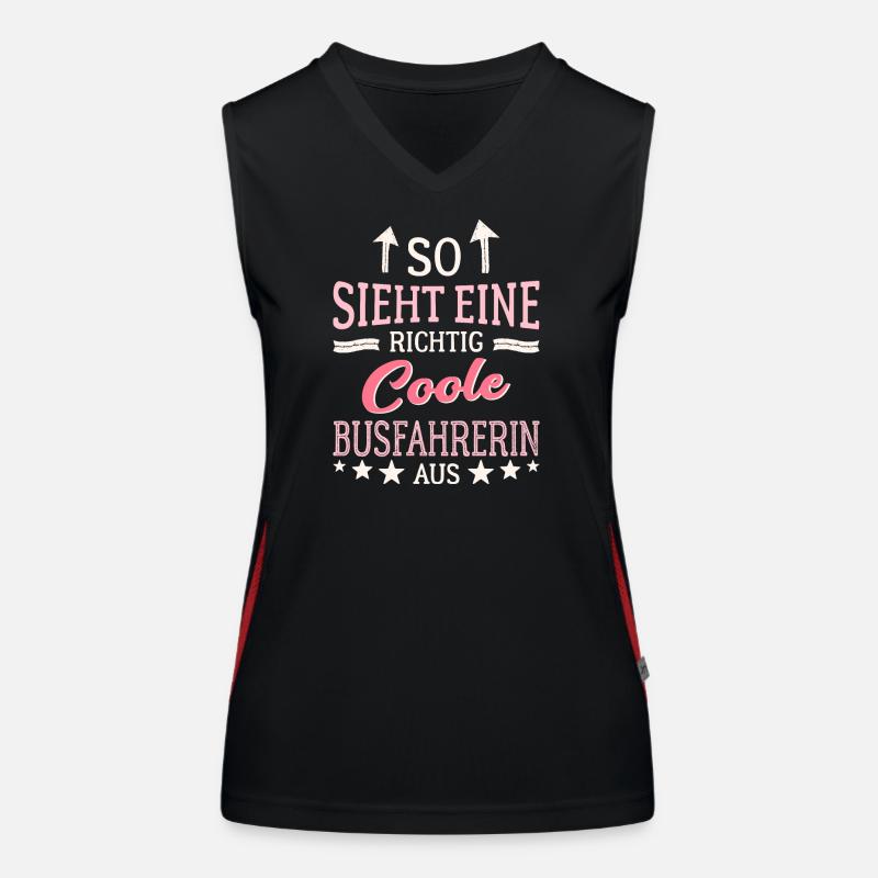 So sieht eine richtig coole Busfahrerin aus Funktionelles Kontrast-Tank Top für Frauen