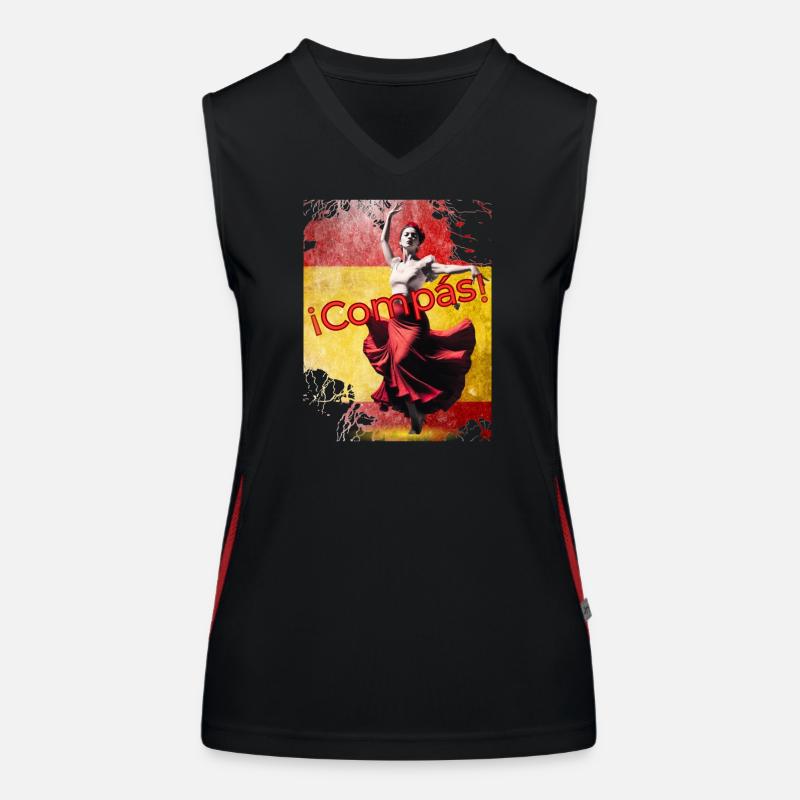 Flamenco Dancer Compás Women's Functional Contrast Tank Top