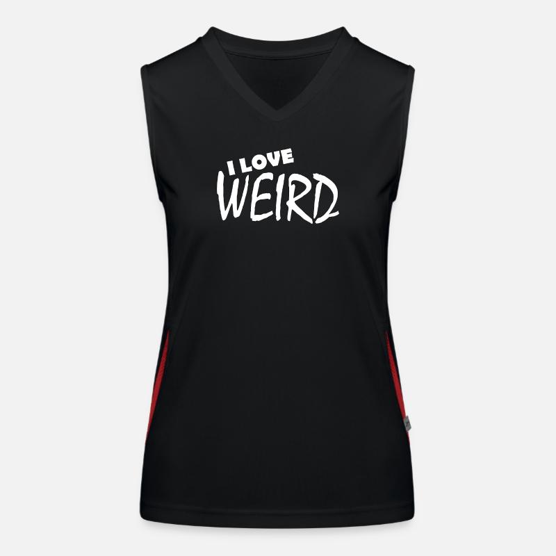 I LOVE WEIRD Women's Functional Contrast Tank Top