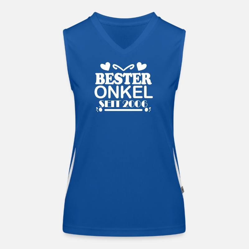Bester Onkel seit 2006 Funktionelles Kontrast-Tank Top für Frauen