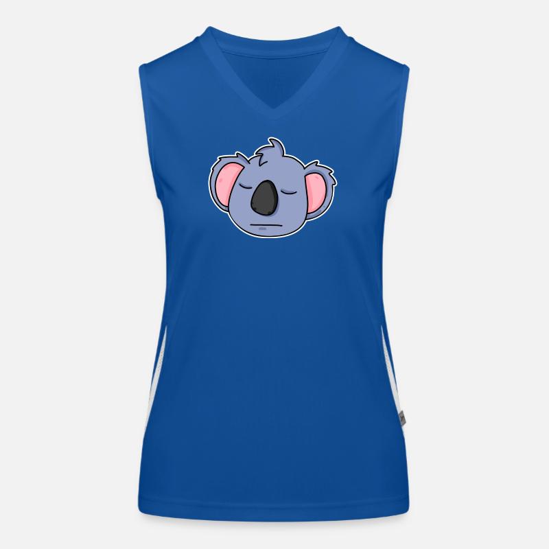 Koala Kopf Tier müde Funktionelles Kontrast-Tank Top für Frauen