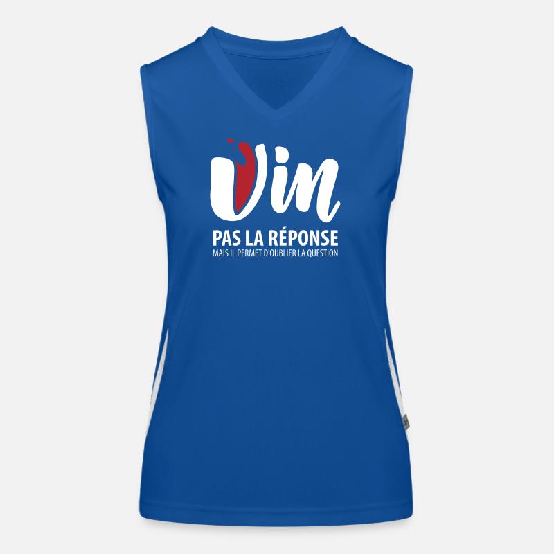 Vin pas la solution (foncé) Débardeur respirant contrasté Femme