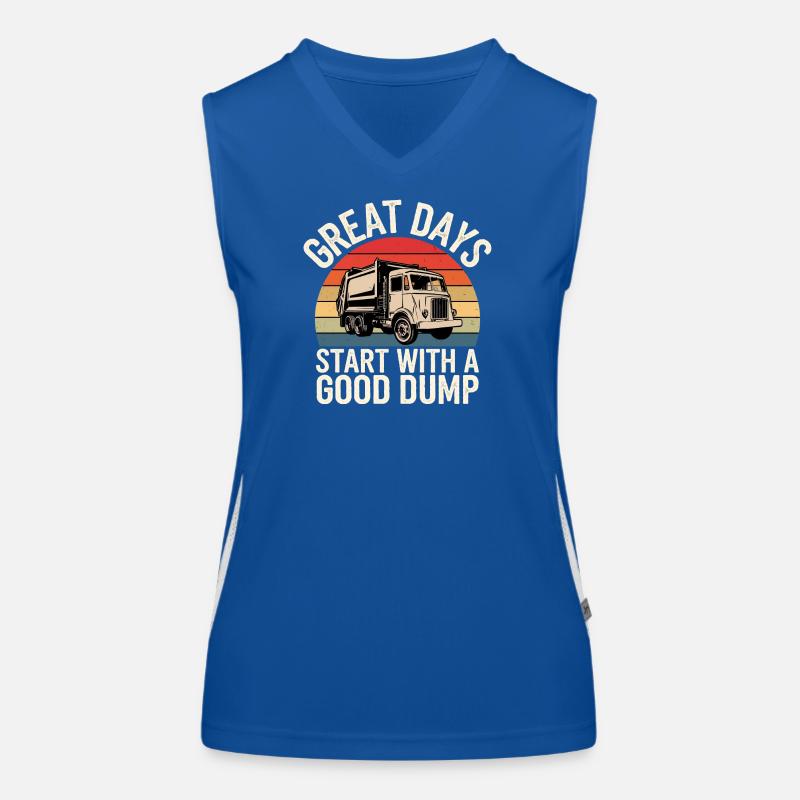 Großartige Tage beginnen mit einer guten Müllkippe Funktionelles Kontrast-Tank Top für Frauen