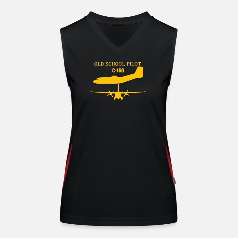 Old school pilot C-160 Funktionelles Kontrast-Tank Top für Frauen