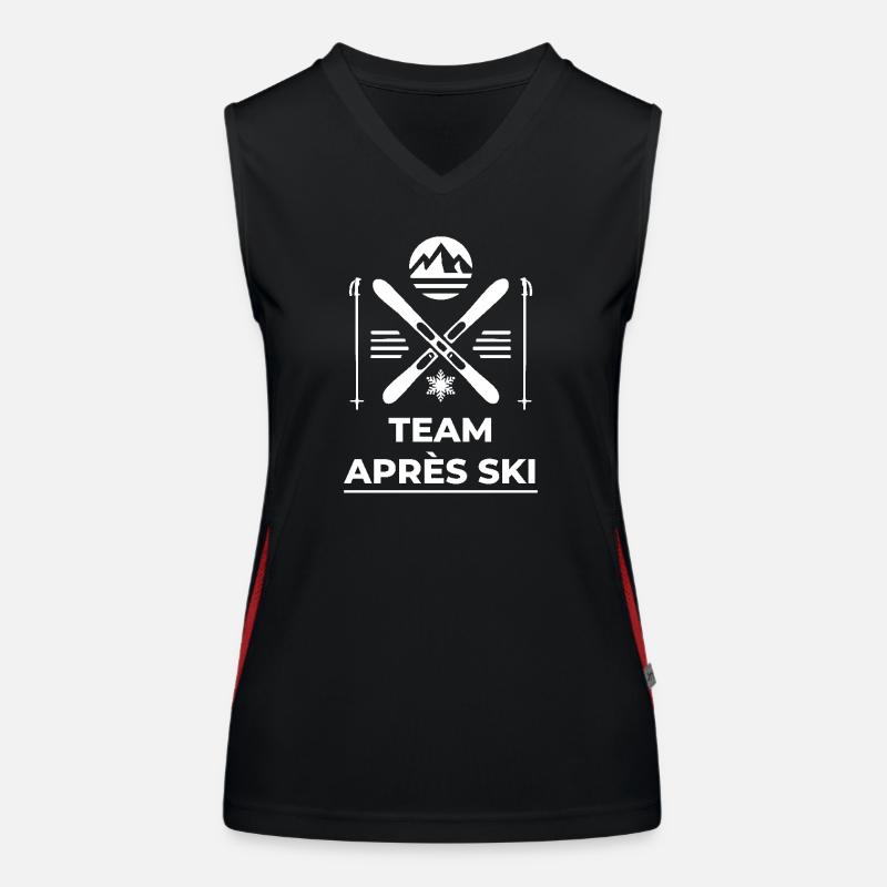 Team Après Ski - Women's Functional Contrast Tank Top - black/red
