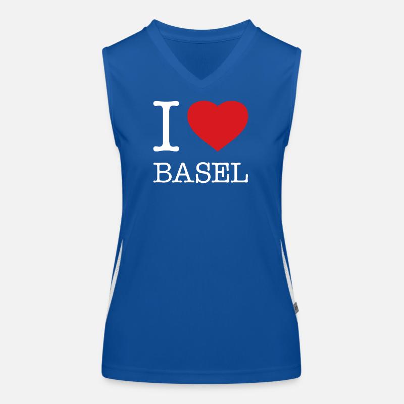I LOVE BASEL Funktionelles Kontrast-Tank Top für Frauen