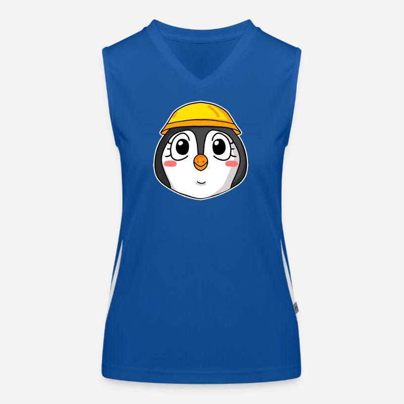 Penguin Construction Site Women's Functional Contrast Tank Top