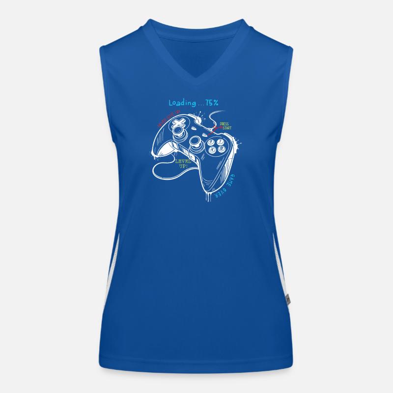 Controller-Kunst im Retro-Gaming-Stil Funktionelles Kontrast-Tank Top für Frauen