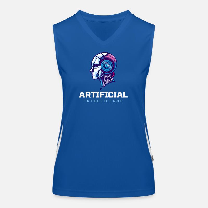 Neon AI Head Robot Vision Débardeur respirant contrasté Femme