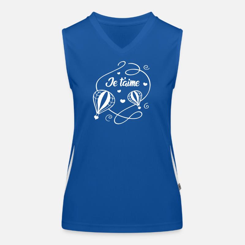 Ich liebe dich Funktionelles Kontrast-Tank Top für Frauen