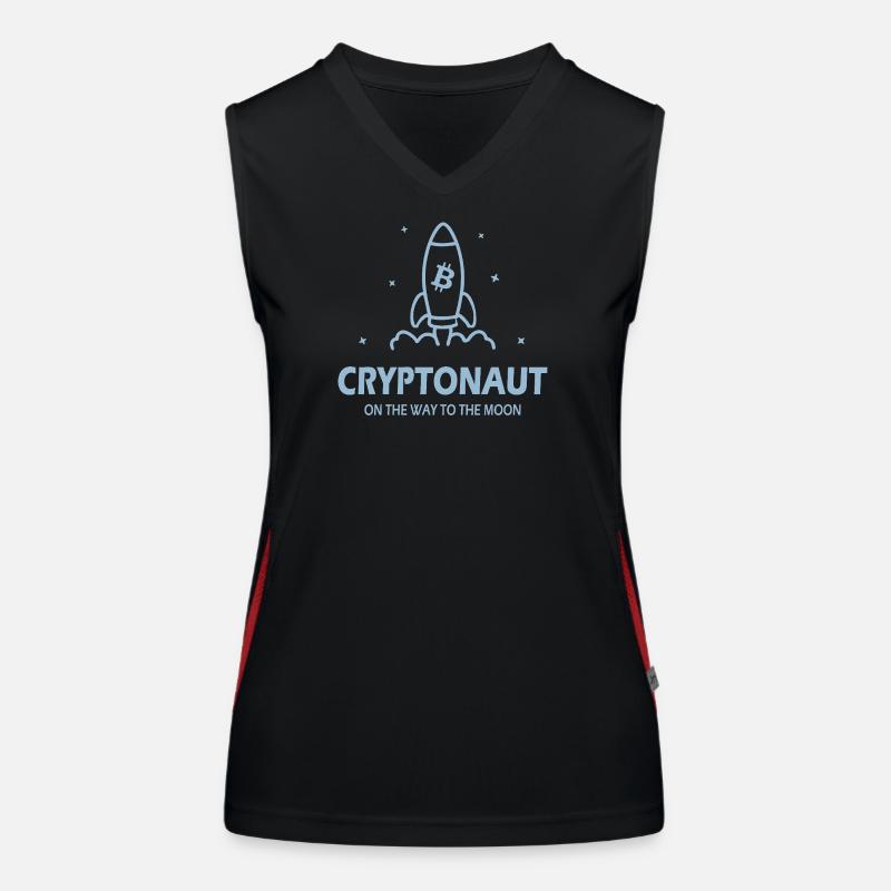Cryptonaut Bitcoin Funktionelles Kontrast-Tank Top für Frauen