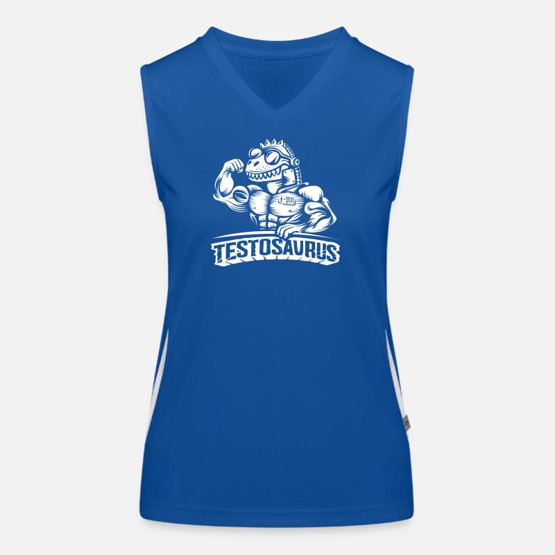 Testosaurus – Der muskulöse Cybersaurus Funktionelles Kontrast-Tank Top für Frauen