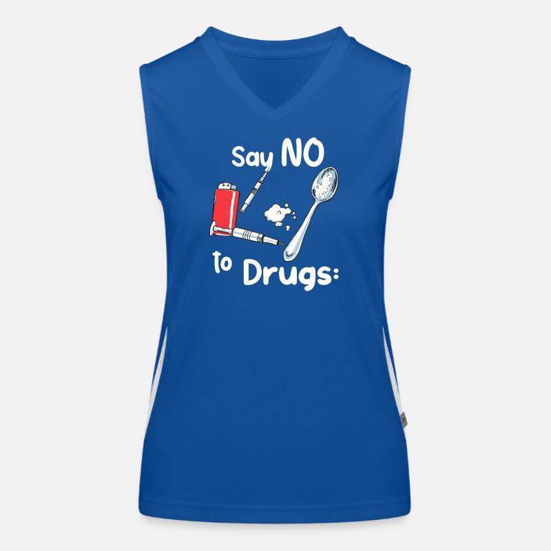 Dites NON à la drogue Débardeur respirant contrasté Femme