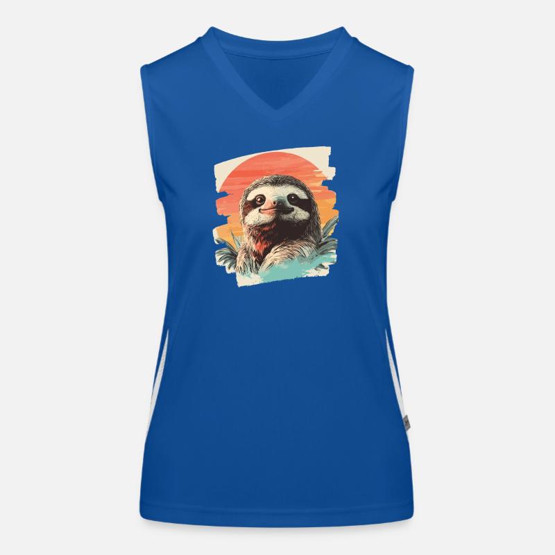 Faultier Funktionelles Kontrast-Tank Top für Frauen