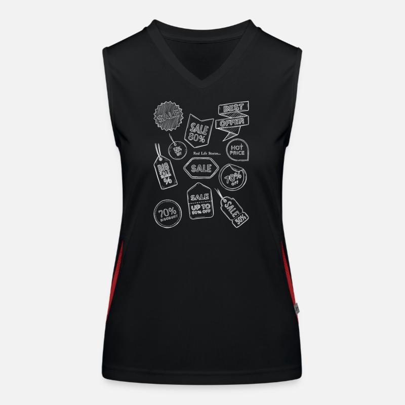 Tableau noir vente Doodles Débardeur respirant contrasté Femme
