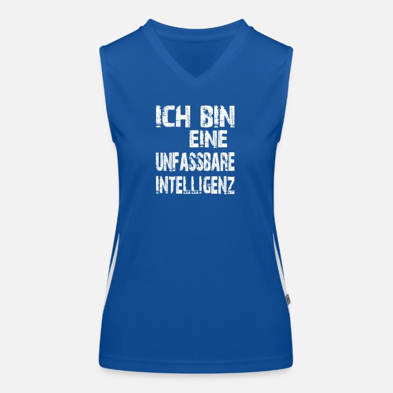KI Spruch Ich bin eine unfassbare Intelligenz Funktionelles Kontrast-Tank Top für Frauen