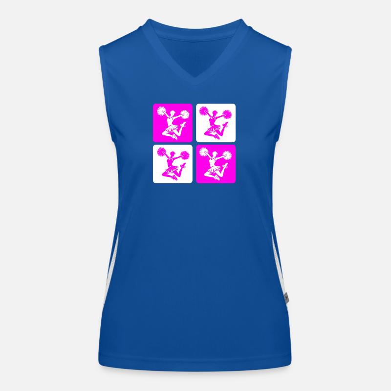 Cheerleader Design Funktionelles Kontrast-Tank Top für Frauen