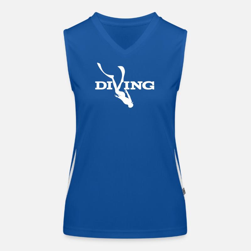 Tauchen Silhouette Splash Funktionelles Kontrast-Tank Top für Frauen