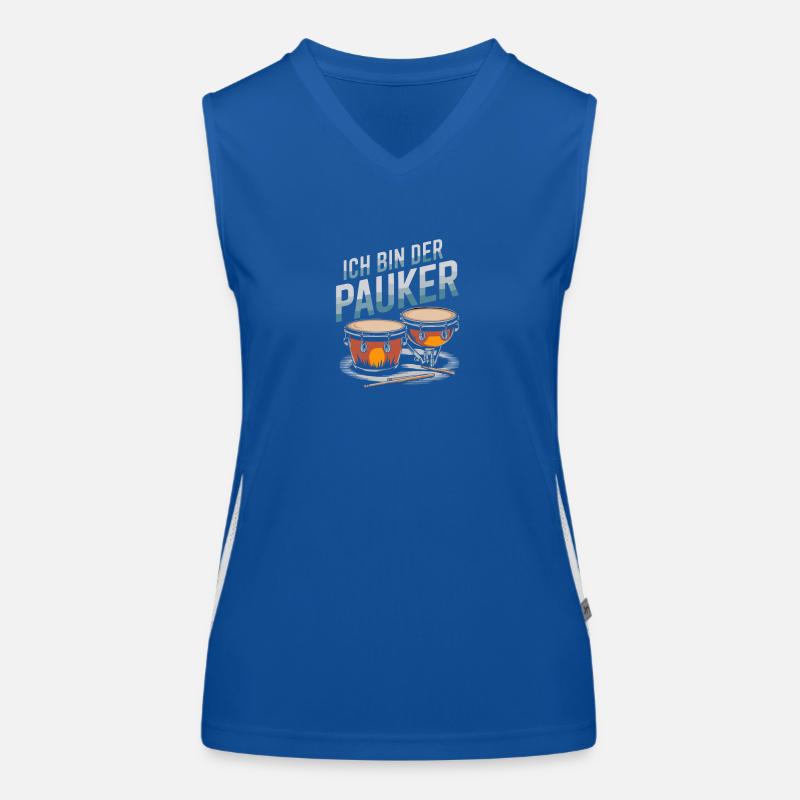 Ich Bin Der Pauker – Rhythmus Im Blut Funktionelles Kontrast-Tank Top für Frauen