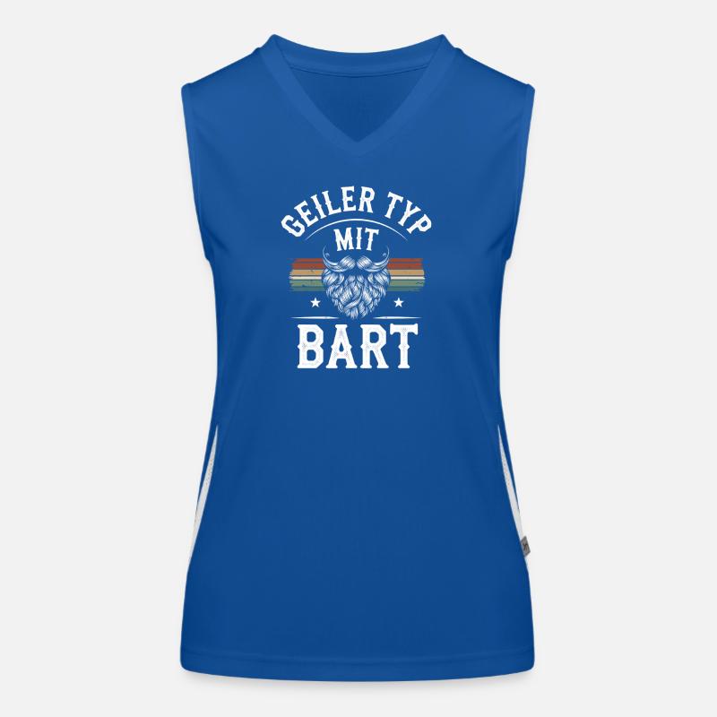 Geiler Typ Mit Bart Bartträger Barbier Vollbart Funktionelles Kontrast-Tank Top für Frauen