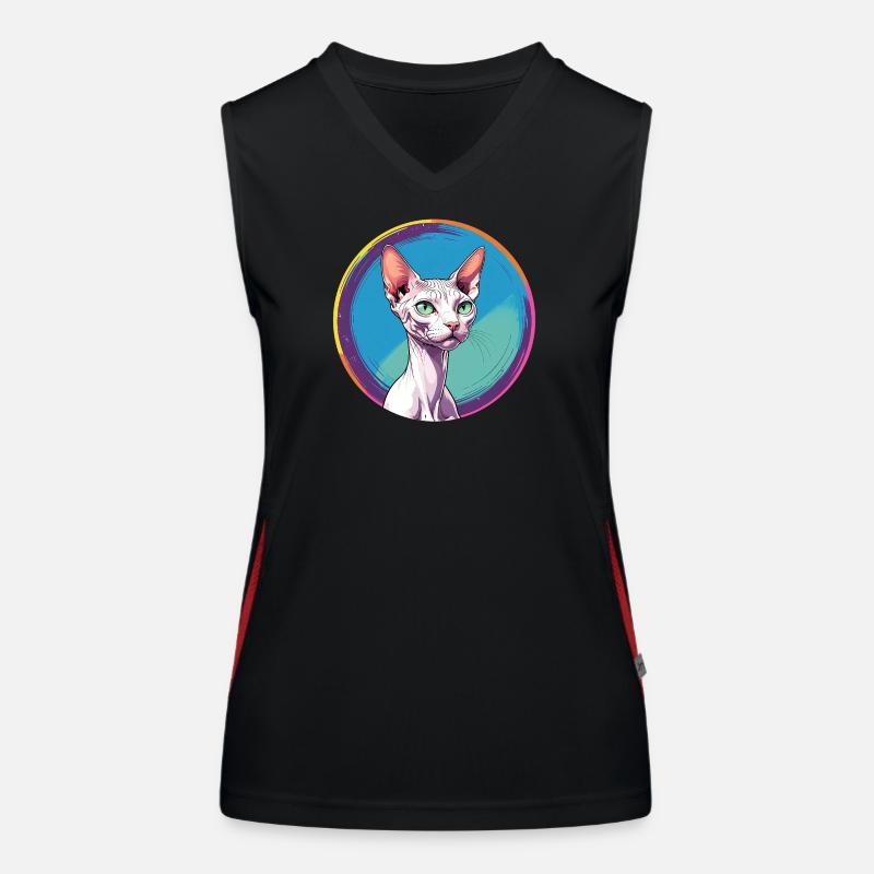 Chat Sphynx Débardeur respirant contrasté Femme